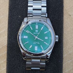 Benyar Automatic Green Dial Stainless Steel Watch